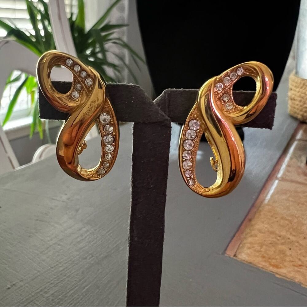 Givenchy Gold Tone Clip On Earrings - Picture 7 of 7